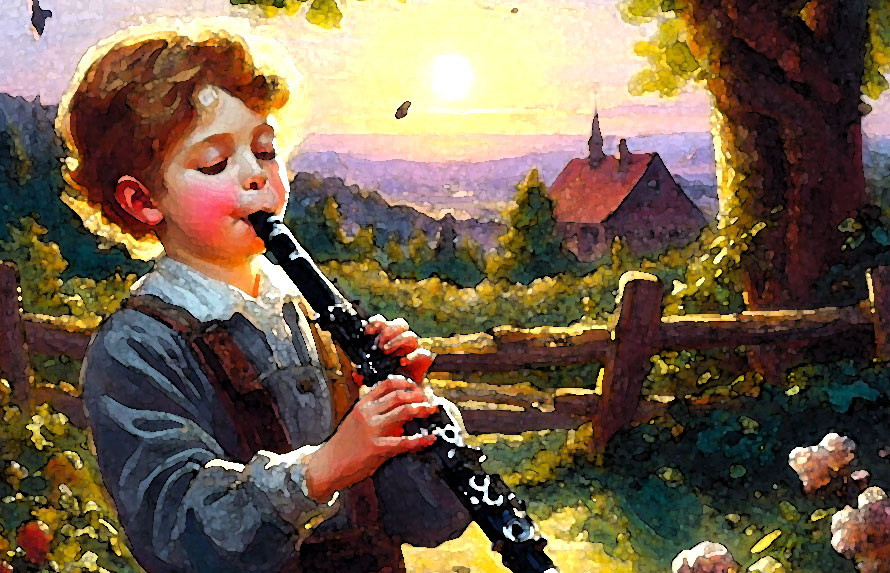 Junge mit Klarinette